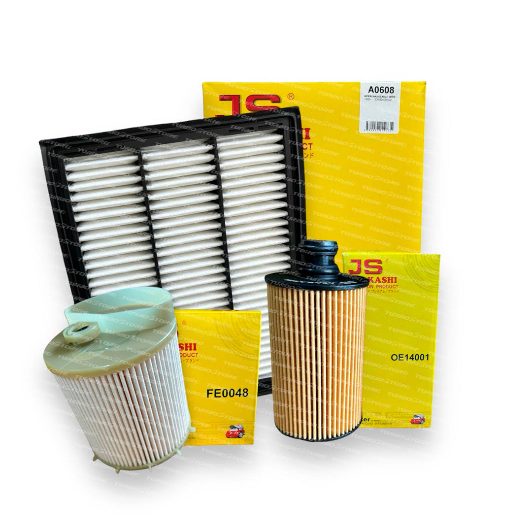 Kit de Filtros SsangYong Actyon 2.0 desde el año 2013 en adelante  A0608 - ﻿2319009100 - ﻿C30024 --  FE0048 - ﻿2247634000 - ﻿PU915X -- ﻿﻿OE14001 - ﻿67118-03009 - ﻿HU613X 